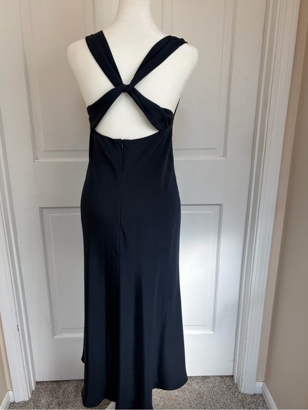 J. Crew Navy Silk Dress - Picture 3 of 5